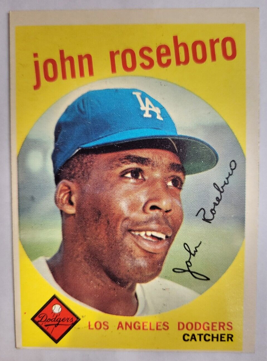 1959 TOPPS JOHN ROSEBORO LOS ANGELES DODGERS #441 BASEBALL CARD