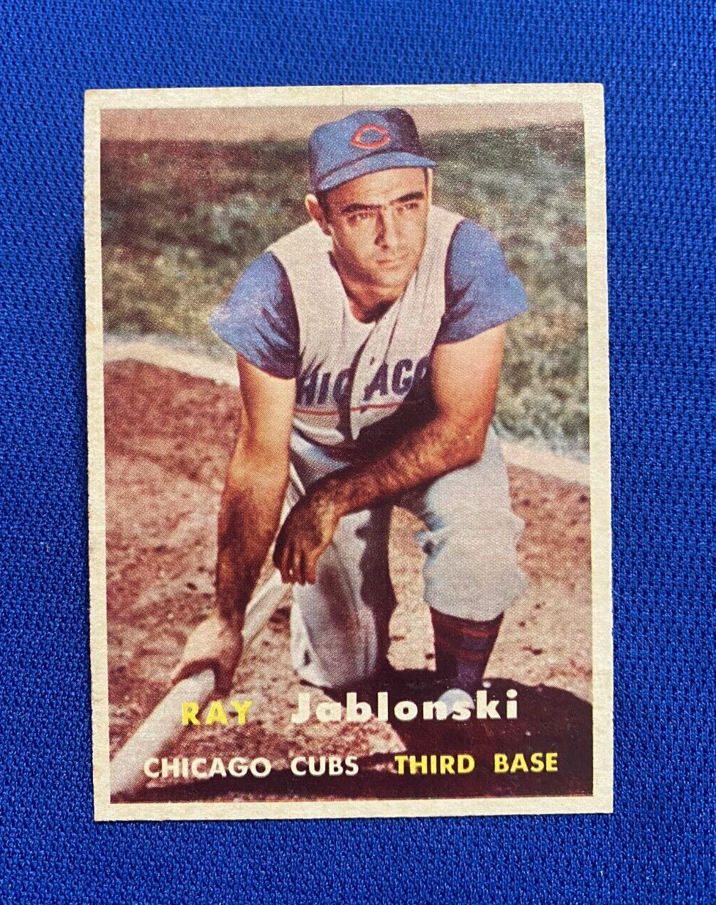 1957 TOPPS RAY JABLONSKI CHICAGO CUBS #218 CARD VINTAGE SET-BREAK