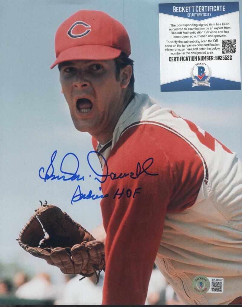 SAM MCDOWELL INDIANS HOF SIGNED AUTOGRAPHED 8X10 PHOTO BECKETT BA25522