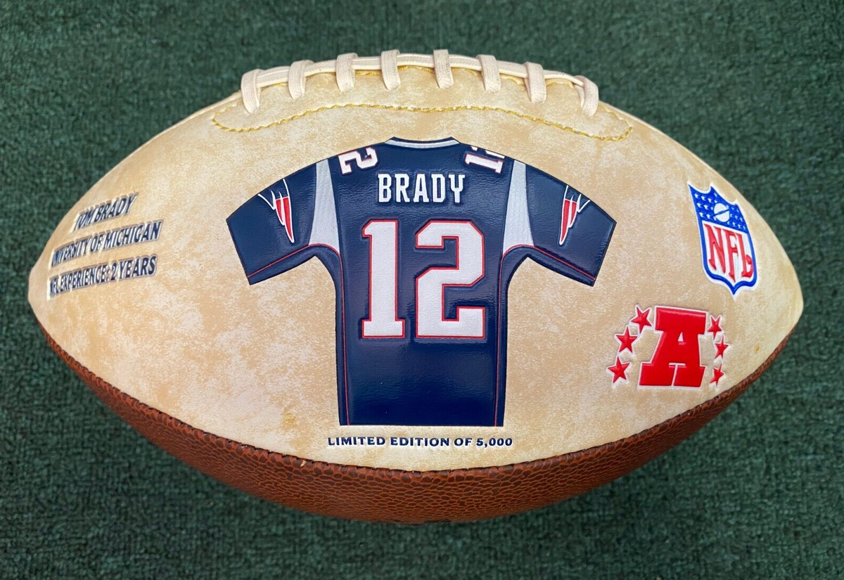TOM BRADY #12 SUPER BOWL XXXVI MVP COLLECTIBLE FULL SIZE FOOTBALL RARE