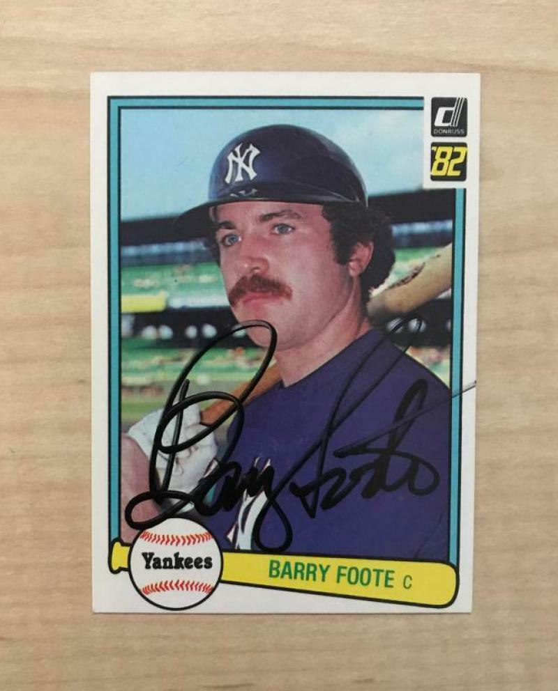 BARRY FOOTE NEW YORK YANKEES SIGNED AUTOGRAPHED 1982 DONRUSS CARD #83 W/COA 