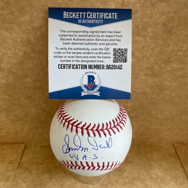 SAM MCDOWELL 6X A.S. SIGNED AUTOGRAPHED M.L. BASEBALL BAS BA26142