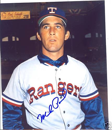 MIKE  PAUL  TEXAS  RANGERS   SIGNED 8X10 PHOTO