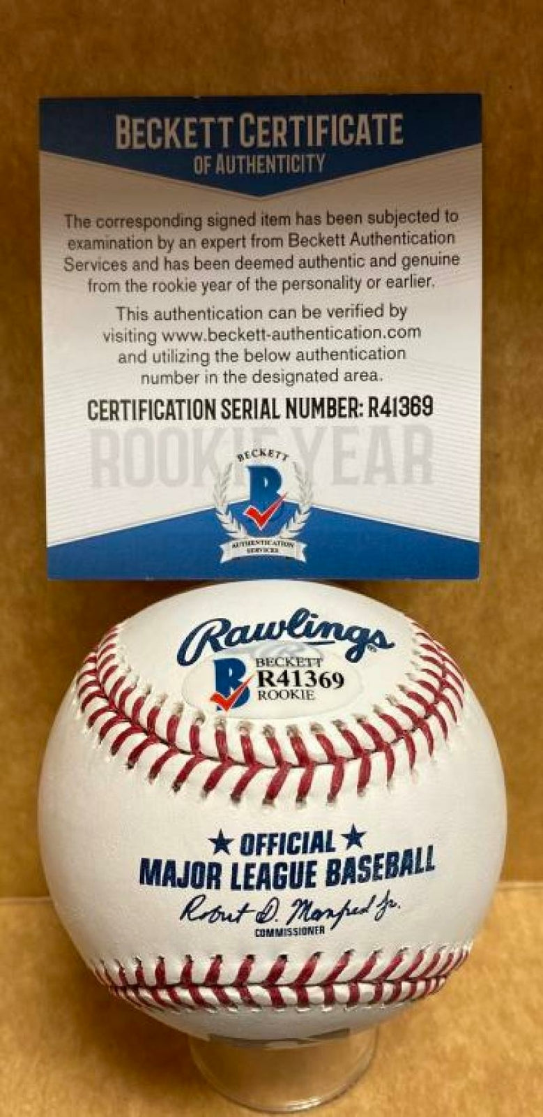 TRISTAN BECK SAN FRANCISCO GIANTS ROOKIE YEAR SIGNED M.L. BASEBALL R41369