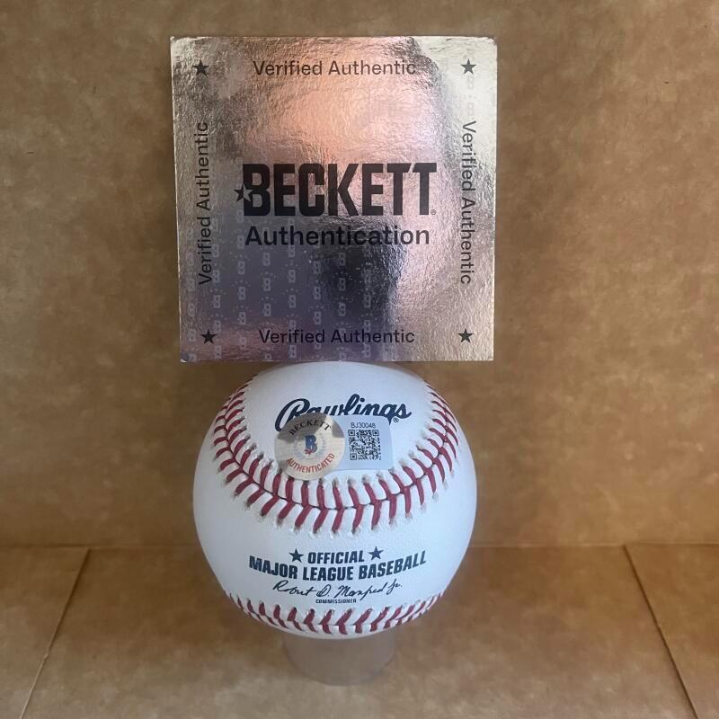PEYTON GRAHAM TIGERS SIGNED AUTOGRAPHED M.L. BASEBALL BECKETT AUTH