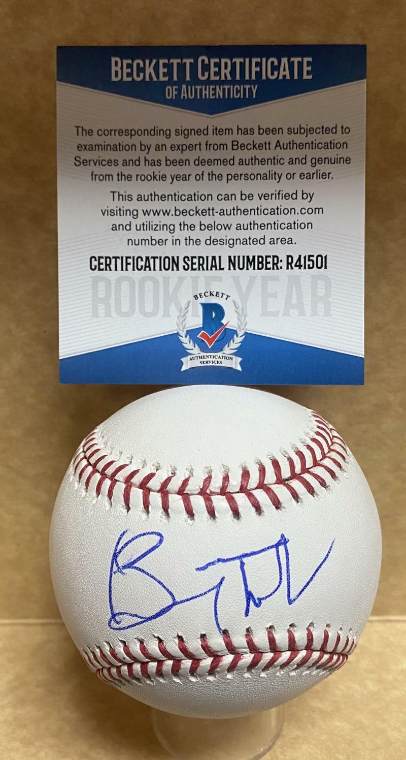BRYCE TUCKER SAN FRANCISCO GIANTS ROOKIE YEAR SIGNED M.L. BASEBALL BECKETT R4150