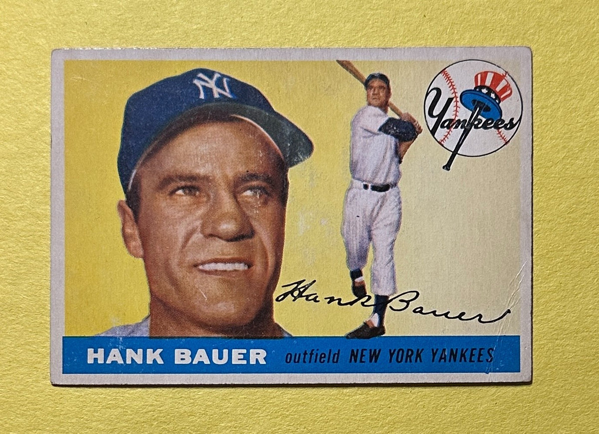 1955 TOPPS HANK BAUER #166 YANKEES
