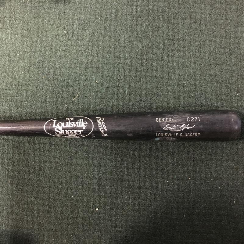 ERNEST RILES GAME USED LOUISVILLE SLUGGER BAT GREAT USE W/COA