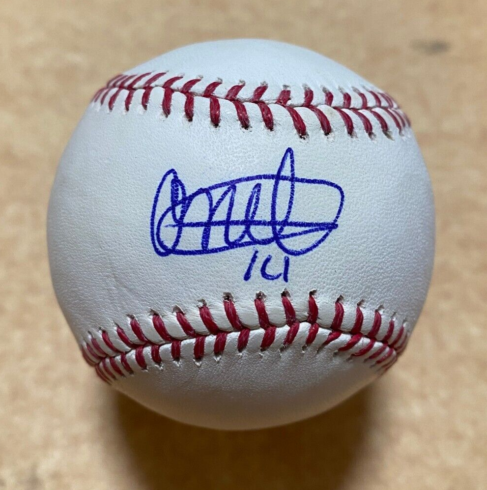 ONELKA GARCIA DODGERS/ROYALS SIGNED AUTOGRAPHED M.L. BASEBALL WCOA
