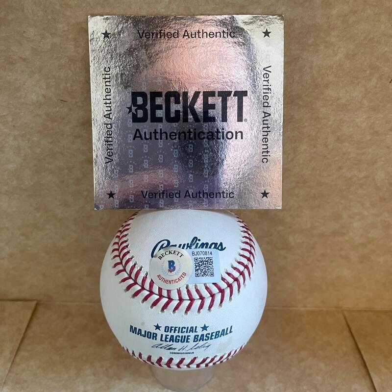 BARTOLO COLON METS/INDIANS SIGNED AUTOGRAPHED M.L. BASEBALL BECKETT AUTH
