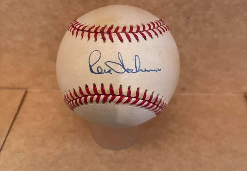 RENE LACHEMANN MARLINS 1ST MGR VINTAGE SIGNED AUTOGRAPHED N.L BASEBALL BECKETT A