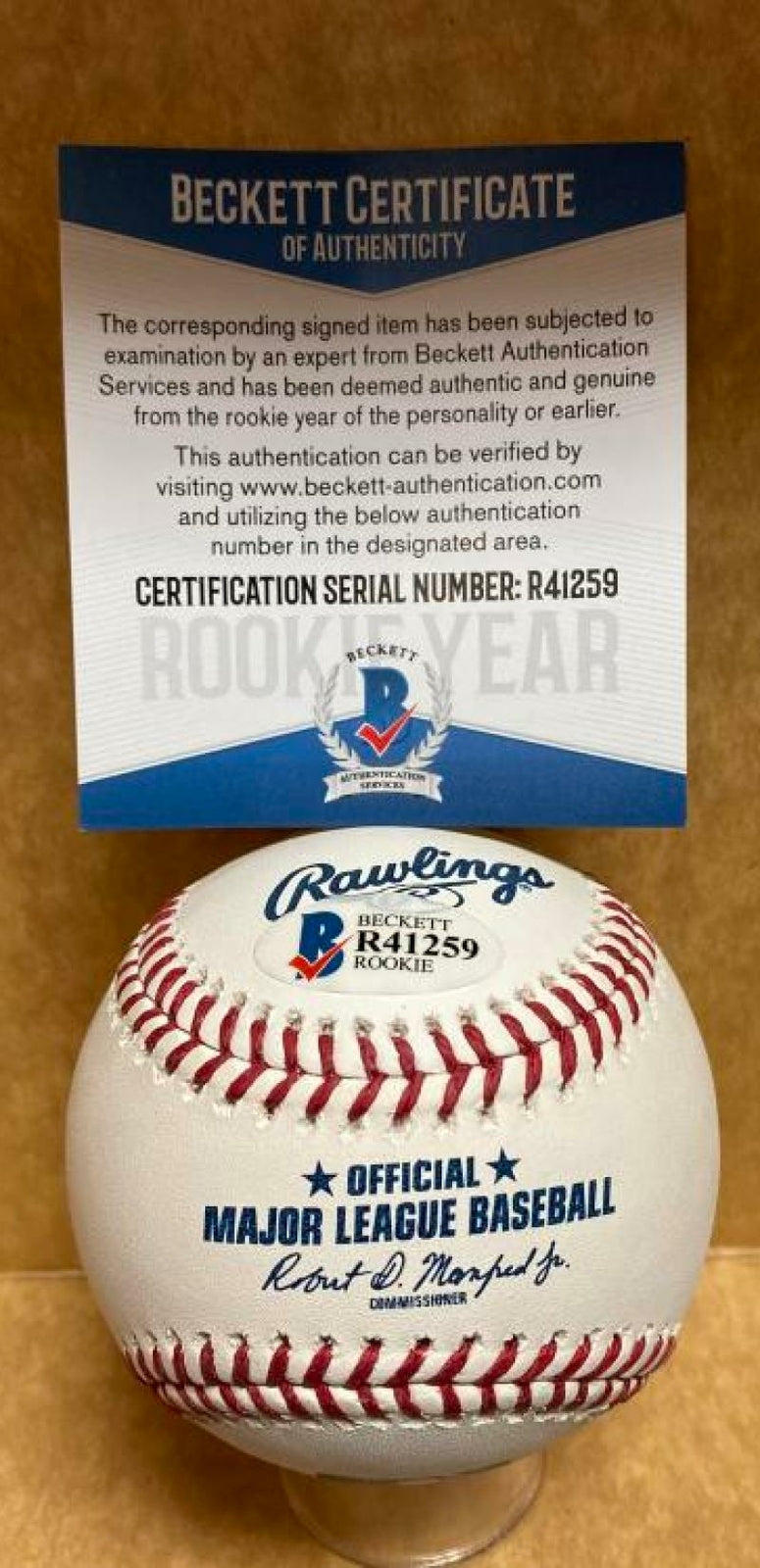 ANDY SUGILIO CINCINNATI REDS SIGNED AUTOGRAPHED M.L. BASEBALL BECKETT R41259