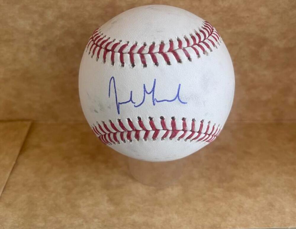 JORDAN GROSHANS MIAMI MARLINS  SIGNED AUTOGRAPHED M.L. BASEBALL BECKETT AUTH