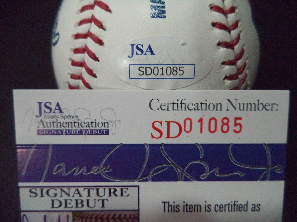 J.P. CRAWFORD PHILLIES SIGNED AUTO M.L BASEBALL SIGNATURE DEBUT JSA COA #SD01085