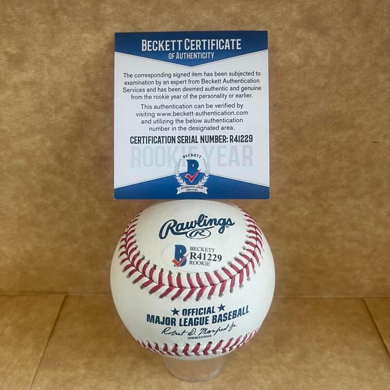 BLAZE JORDAN RED SOX SIGNED AUTOGRAPHED M.L. BASEBALL BECKETT R41229