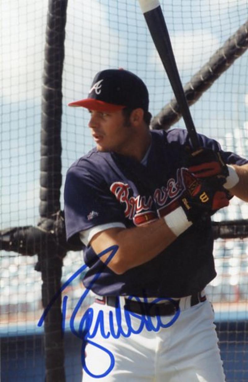 RYAN LESKO BRAVES SIGNED 3X5 PHOTO SPRING TRAINING W/ COA