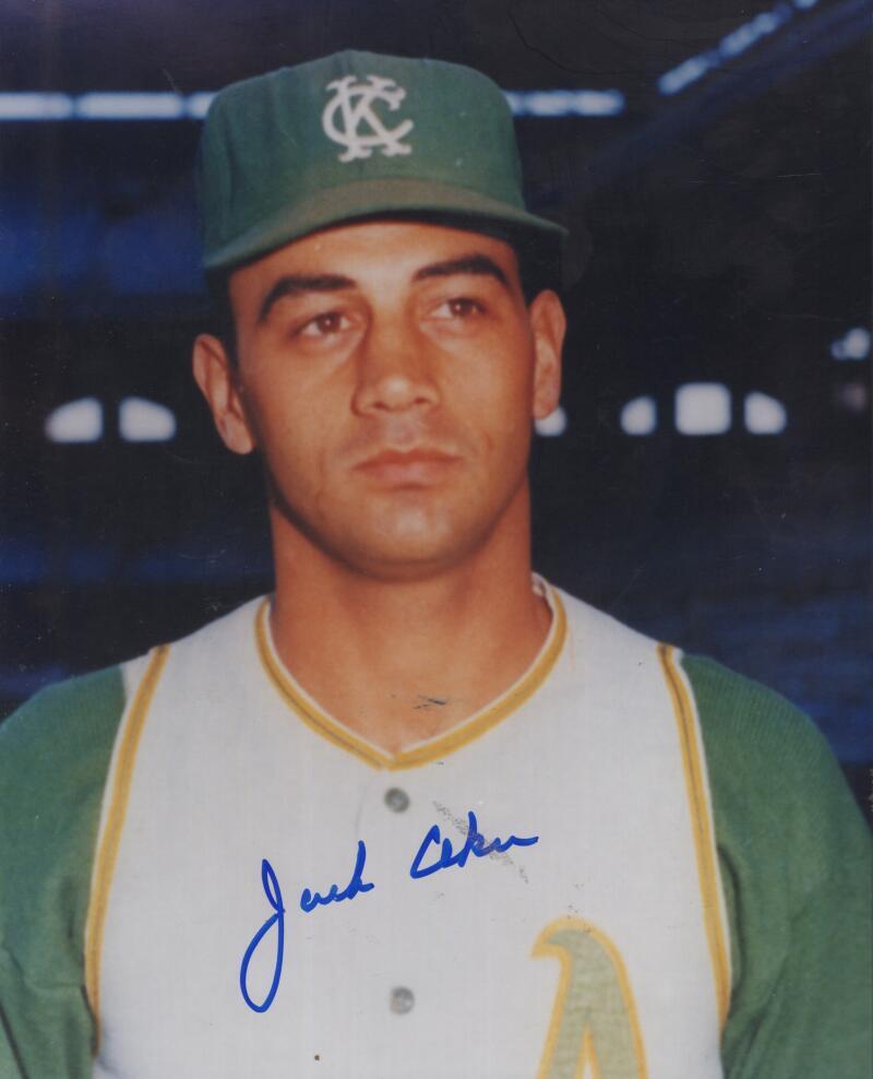 JACK AKER KANSAS CITY A'S   SIGNED AUTOGRAPHED 8X10 PHOTO W/ COA