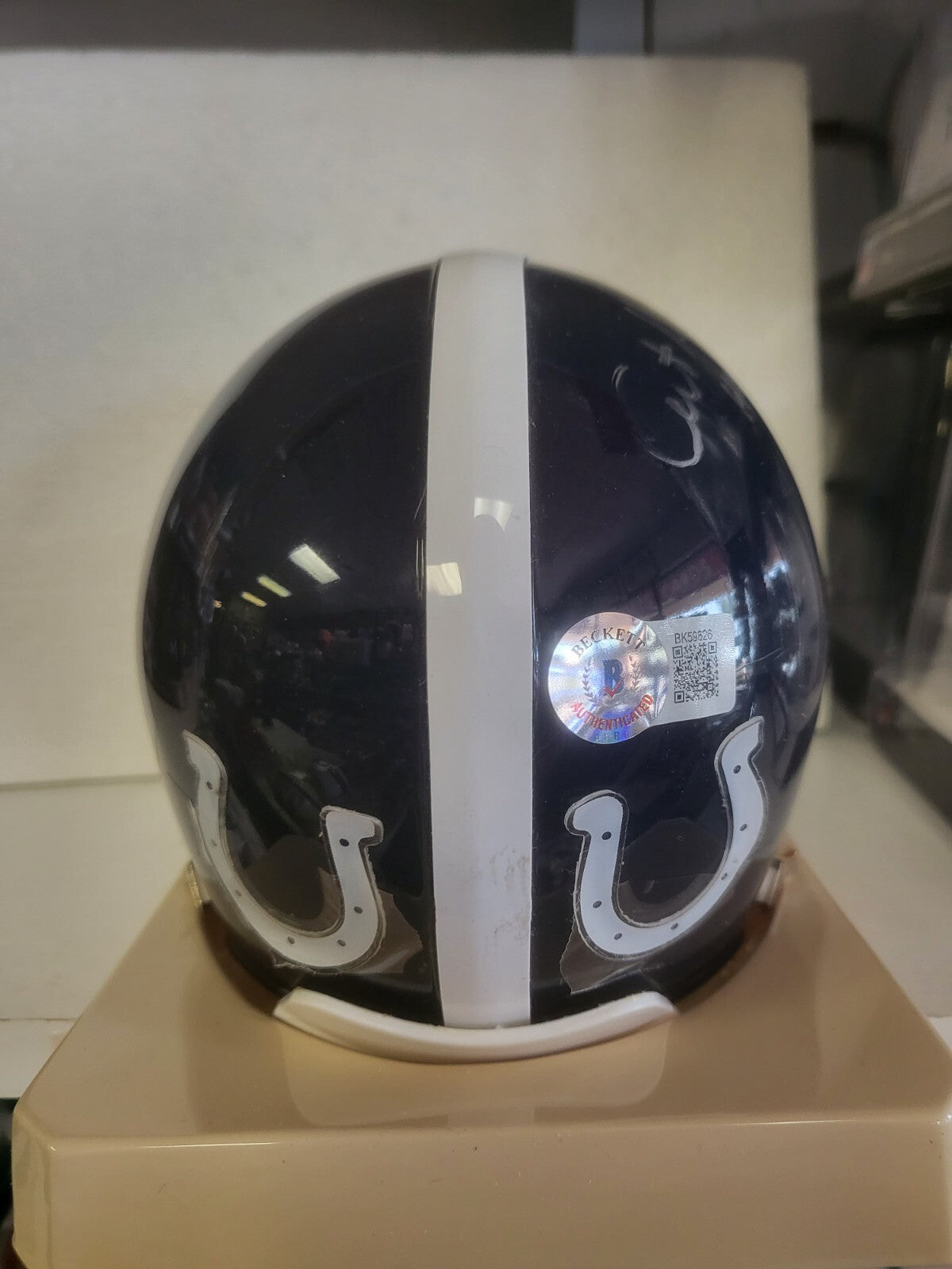 ART DONOVAN COLTS HOF 68 SIGNED AUTO AUTHENTIC THROWBACK MINI HELMET BECKETT