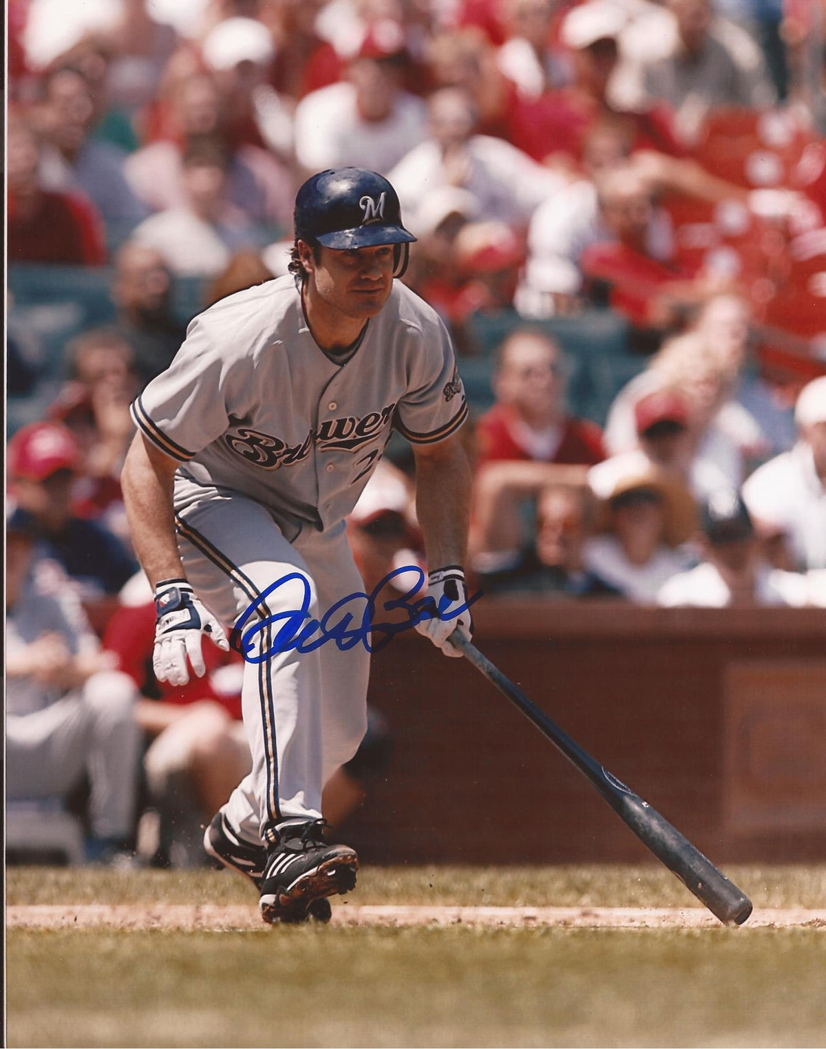 DAVID BELL MILWAUKEE BREWERS SIGNED AUTOGRAPHED 8X10 PHOTO W/COA