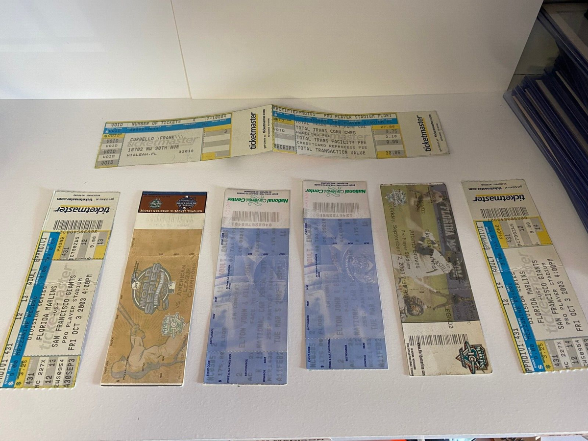 2003 MLB BASEBALL WORLD SERIES TICKET WITH LANYARD SET RARE YANKEES VS MARLINS *