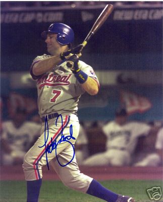 TODD ZEILE MONTREAL EXPOS SIGNED 8X10 PHOTO W/COA