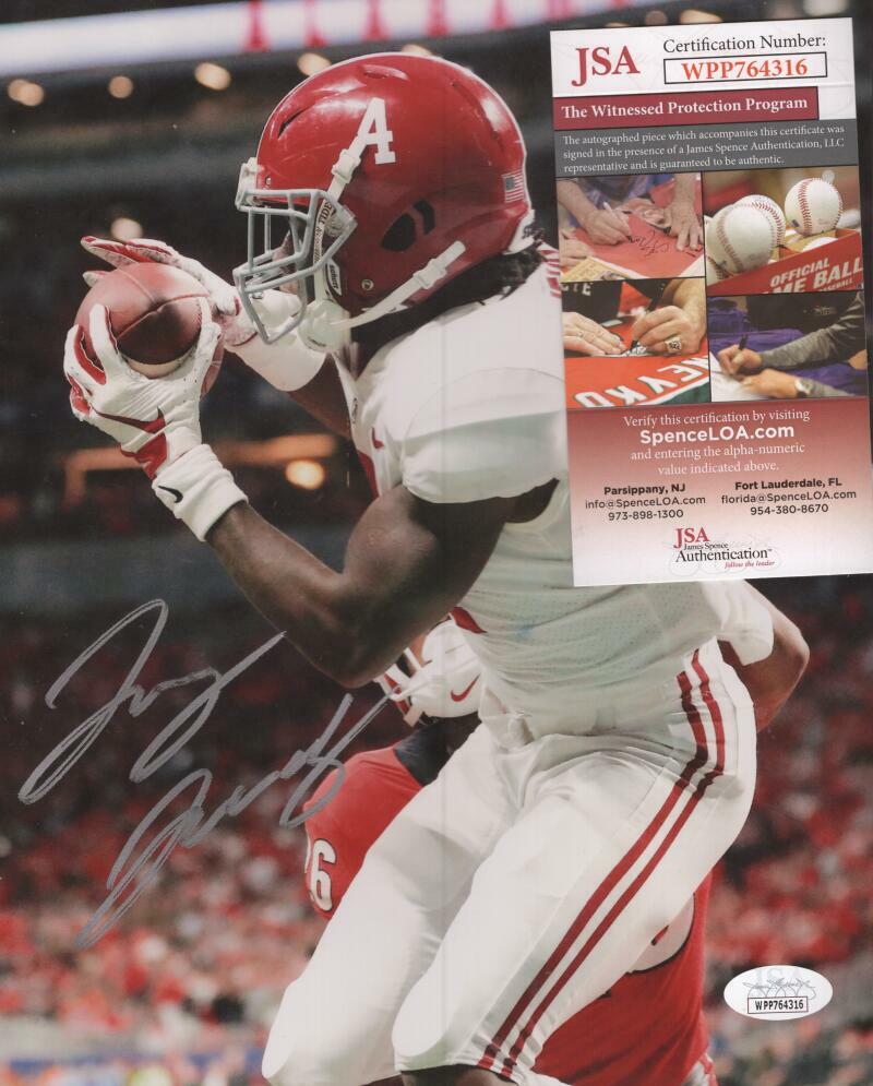 JERRY JEUDY ALABAMA ACTION SIGNED AUTOGRAPHED 8X10 PHOTO JSA WPP764316