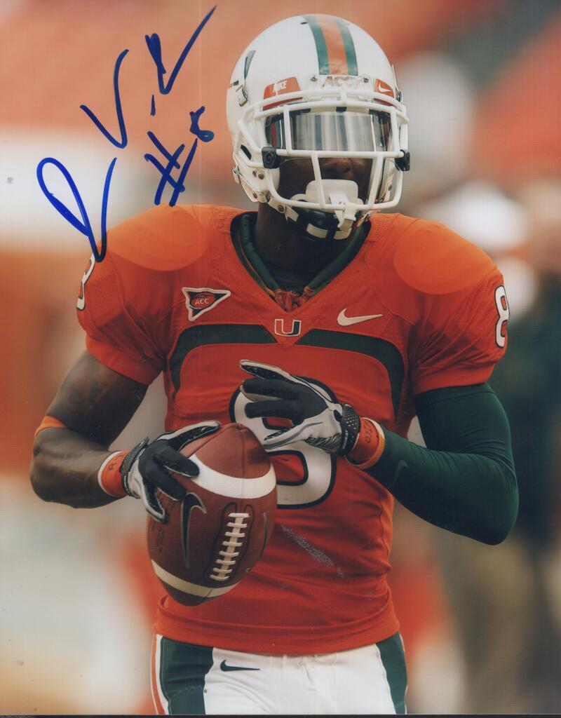 DEMARCUS VAN DYKE HURRICANES SIGNED AUTOGRAPHED 8X10 PHOTO W/ COA