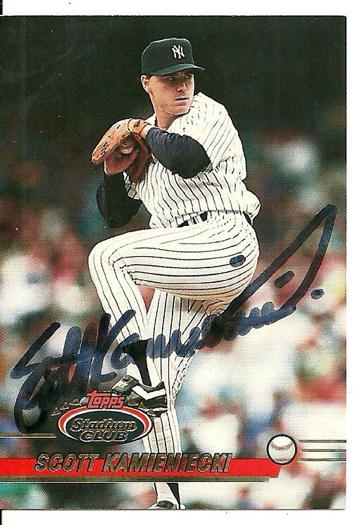 SCOTT KAMIENIECKI NEW YORK YANKEES SIGNED AUTOGRAPHED 1993 TOPPS CARD #410 W/COA
