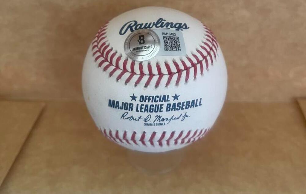 BAILEY OBER TWINS SIGNED AUTOGRAPHED M.L. BASEBALL BECKETT AUTH