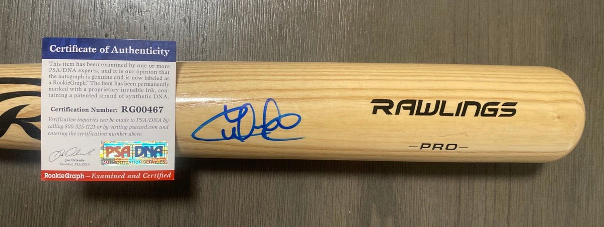 WILLSON CONTRERAS MILWAUKEE BREWERS SIGNED AUTO RAWLINGS BIG STICK BAT PSA *