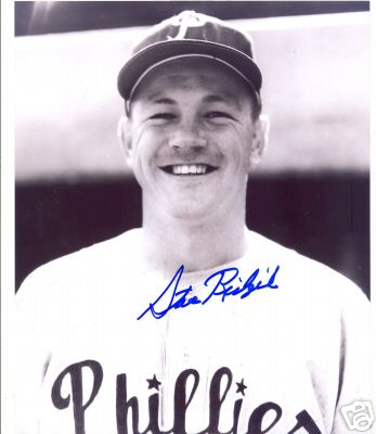 STEVE RIDZIK PHILADELPHIA PHILLIES DECEASED SIGNED 8X10