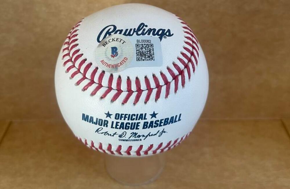 BRIAN HARPER 1991 WORLD CHAMPS TWINS SIGNED AUTO M.L. BASEBALL BECKETT AUTH