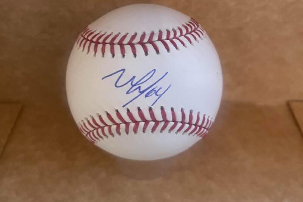 VICTOR MESA JR. MARLINS SIGNED AUTOGRAPHED M.L. BASEBALL BECKETT AUTH