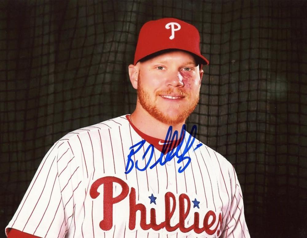 BRETT OBERHOLTZER PHILADELPHIA PHILLIES SIGNED AUTO 8X10 PHOTO W/COA 