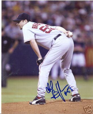CHAD BRADFORD BOSTON RED SOX SIGNED 8X10 PHOTO W/COA