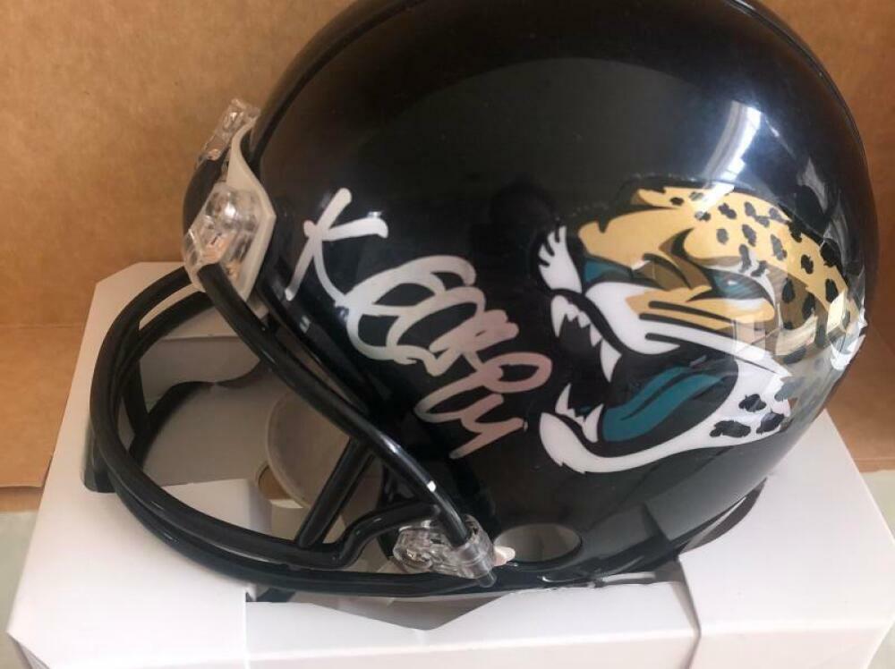 KEELAN COLE JACKSONVILLE JAGUARS SIGNED MINI HELMET BECKETT U89457
