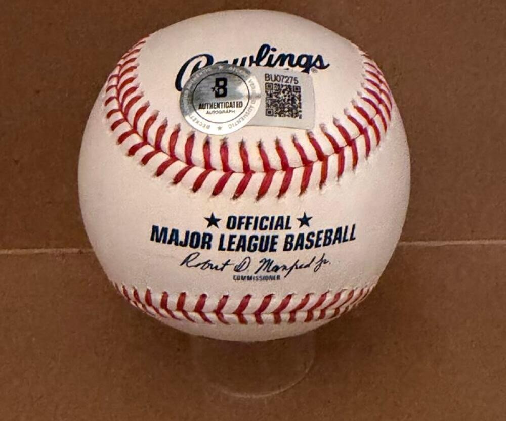 RICK CERONE NEW YORK YANKEES S SIGNED AUTO M.L. BASEBALL BECKETT AUTH