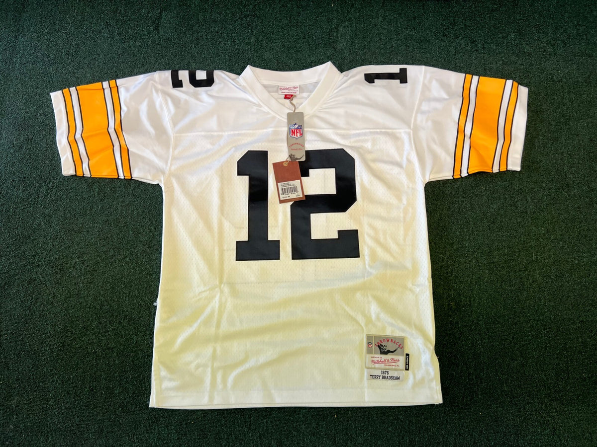 TERRY BRADSHAW #12 STEELERS SIGNED AUTOGRAPHED MITCHELL & NESS JERSEY FANATICS