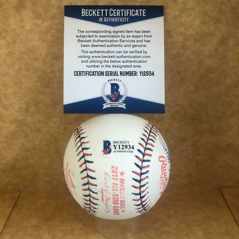 MIGUEL SANO MINNESOTA TWINS SIGNED 2017 ALL STAR GAME BASEBALL BECKETT Y12934