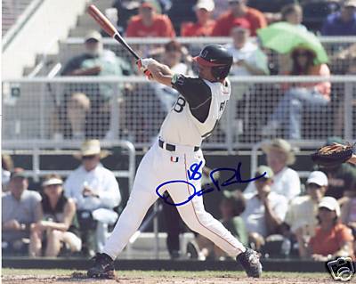 DENNIS RABEN MIAMI HURRICANES SIGNED 8X10 PHOTO W/COA