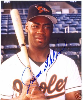 JEROME WALTON BALTIMORE ORIOLES SIGNED 8X10 PHOTO W/COA