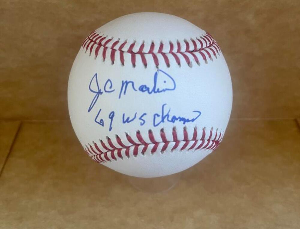 J.C. MARTIN METS 69 W.S. CHAMPS SIGNED AUTO M.L. BASEBALL  BAS AUTHENICATED