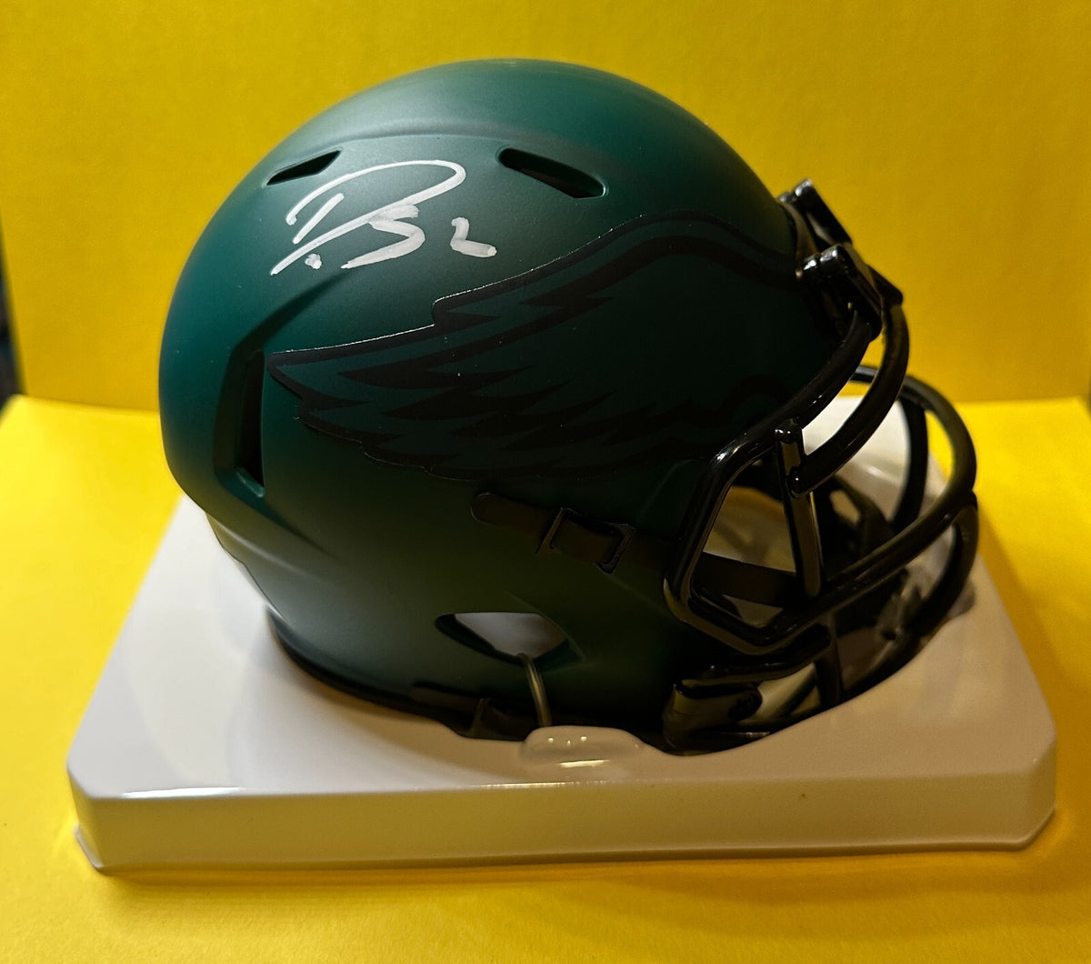 DARIUS SLAY PHILADELPHIA EAGLES SIGNED AUTOGRAPHED RAVE MINI HELMET BAS