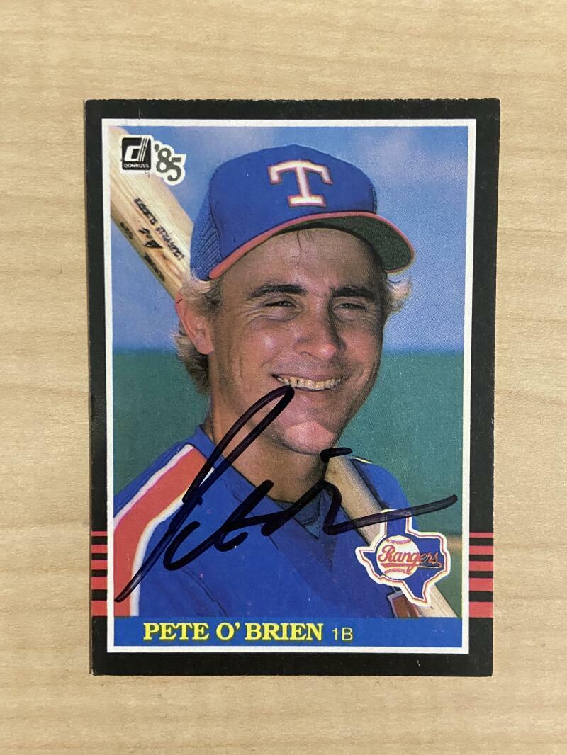 PETE OBRIEN TEXAS RANGERS SIGNED AUTOGRAPHED 1985 DONRUSS CARD #178 W/COA
