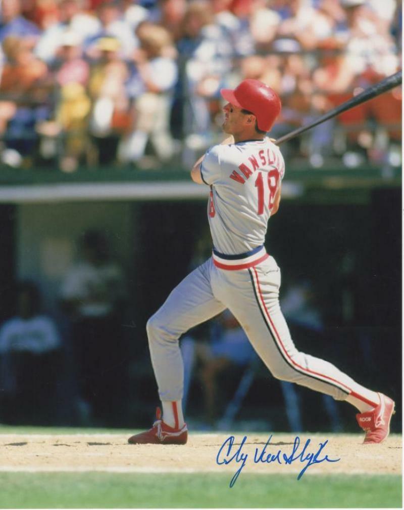 ANDY VAN SLYKE ST. LOUIS CARDINALS #18 SIGNED AUTOGRAPHED 8X10 W/ COA