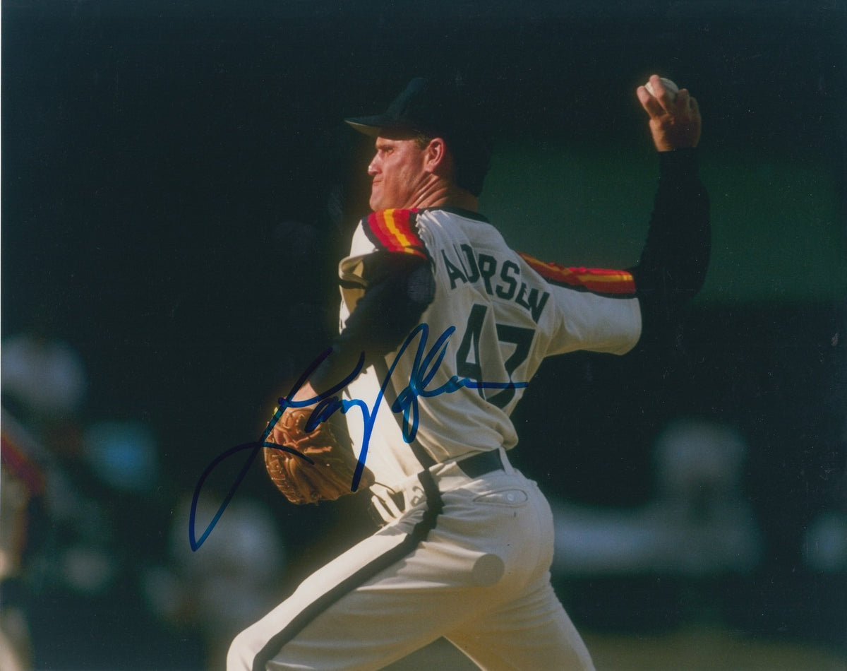 LARRY ANDERSON HOUSTON ASTROS SIGNED AUTOGRAPHED 8X10 PHOTO W/COA