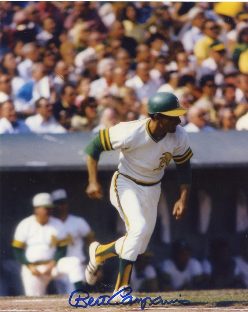 BERT CAMPANERIS OAKLAND A'S RUNNING SIGNED AUTOGRAPHED 8X10 PHOTO W/COA