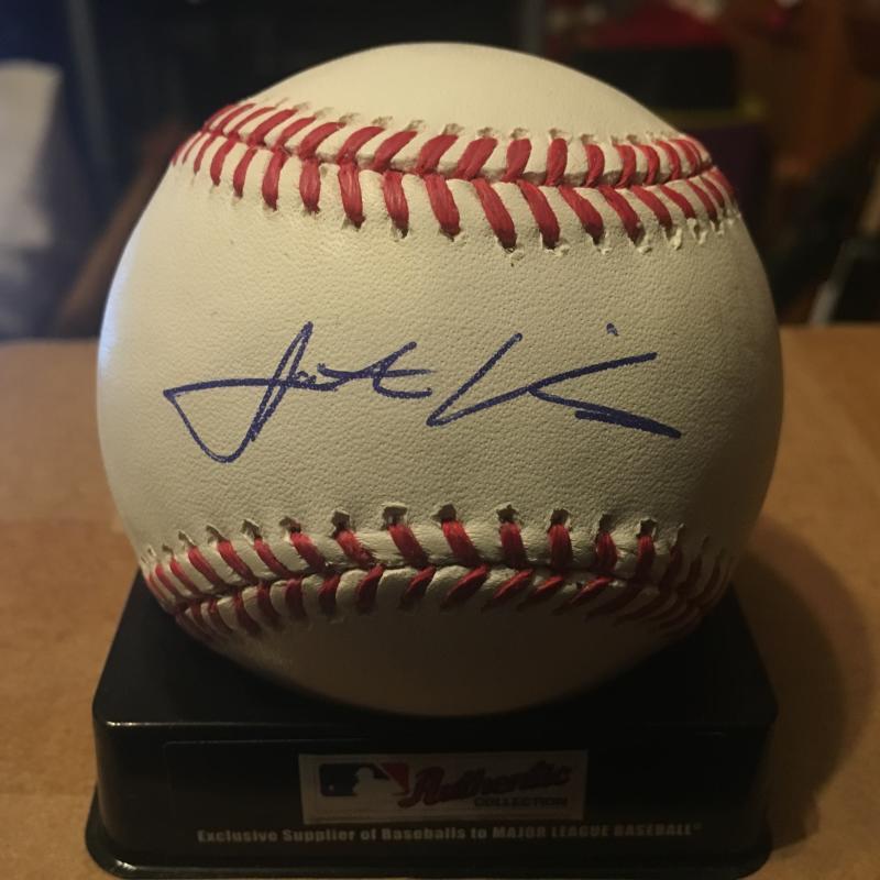JON HARRIS TORONTO BLUE JAYS M.L. SIGNED BASEBALL W/COA