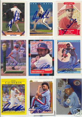 IVAN CALDERON CHICAGO WHITE SOX 88 DONRUSS SIGNED CARD