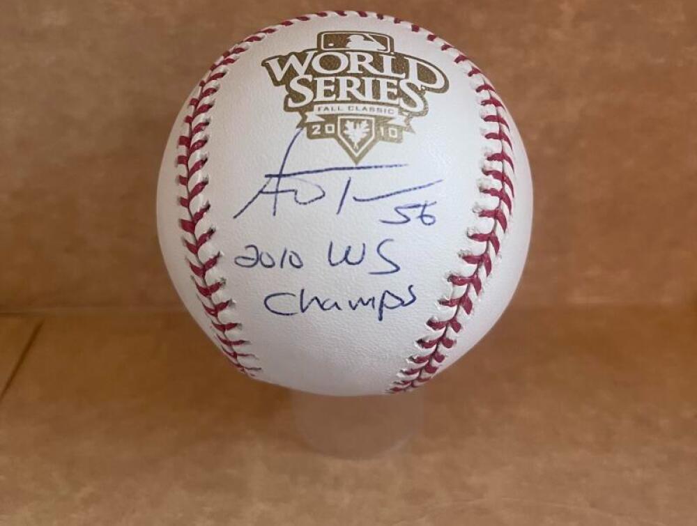 ANDRES TORRESGIANTS 201O WS CHAMPS SIGNED WS BASEBALL BECKETT AUTH